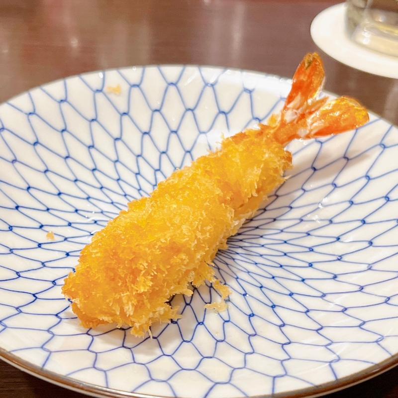 海老フライ(大衆食堂 定食のまる大 飯田橋西口店)