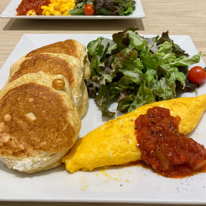 パンケーキ＆ふわふわオムレツ(幸せのパンケーキ 大宮店)