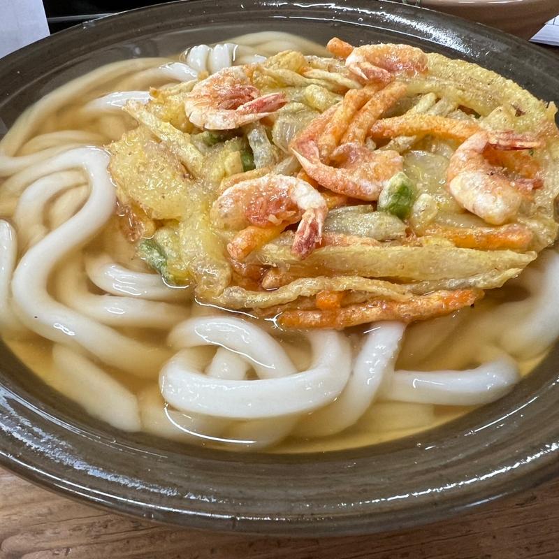 野菜かきあげうどん(牧のうどん 片江店)