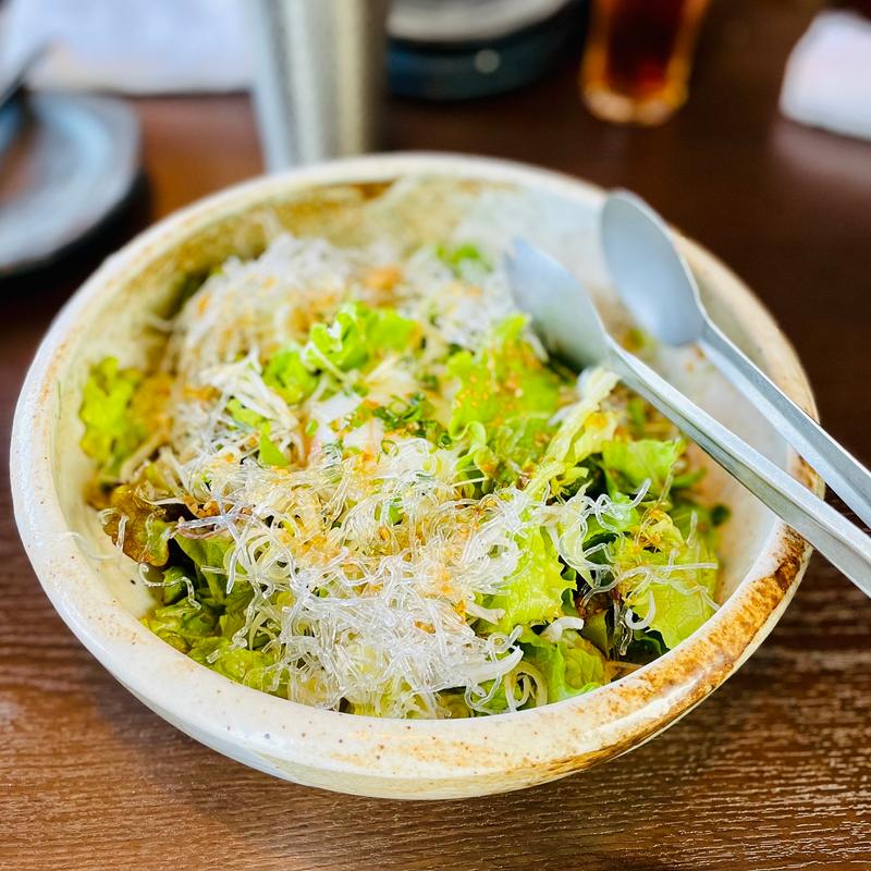 釜揚げシラスととろとろ温泉玉子のサラダ(subLime吉祥寺井の頭公園店)