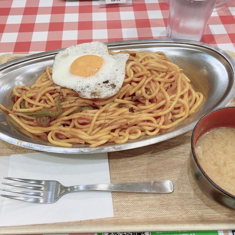 ナポリタン目玉焼き(スパゲッティーのパンチョ 熊本駅ナカ店)