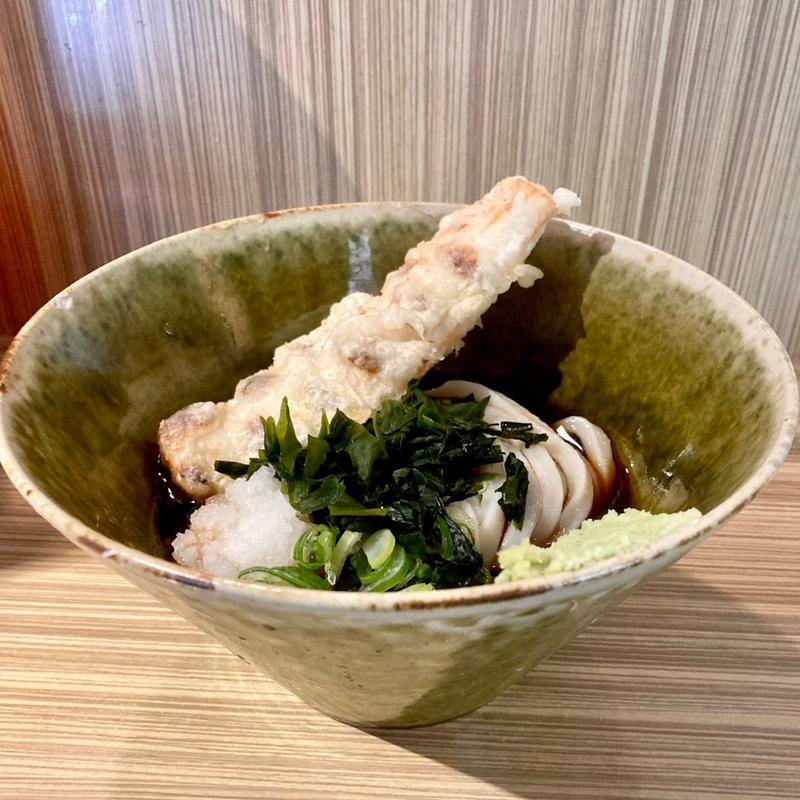 いくら温玉天ご飯定食(ちくわ天わかめうどん)(本町製麺所 本店 )