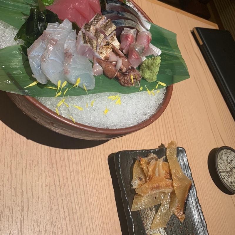 お造り盛り合わせ五点盛り(旬魚とおばんざい 彩り)