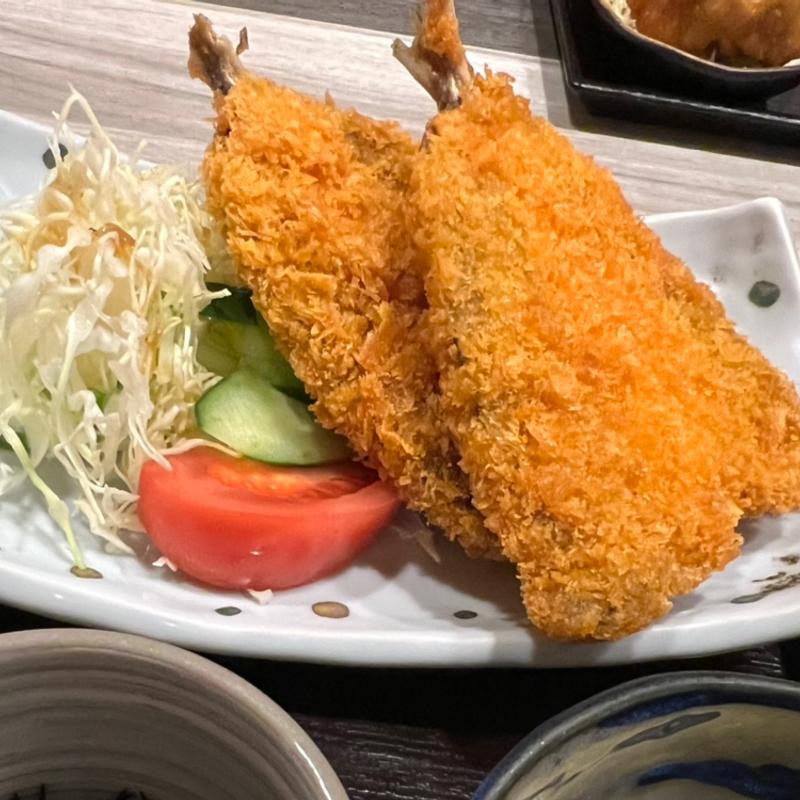 アジフライ定食(和バル 新鮮倶味)