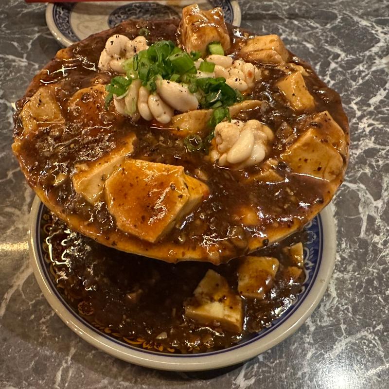 こぼれ白子麻婆豆腐(台北餃子 張記 茶屋町店)