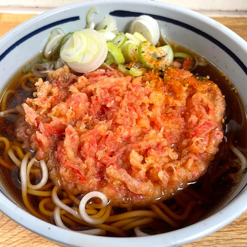 紅生姜天そば(駅そば)