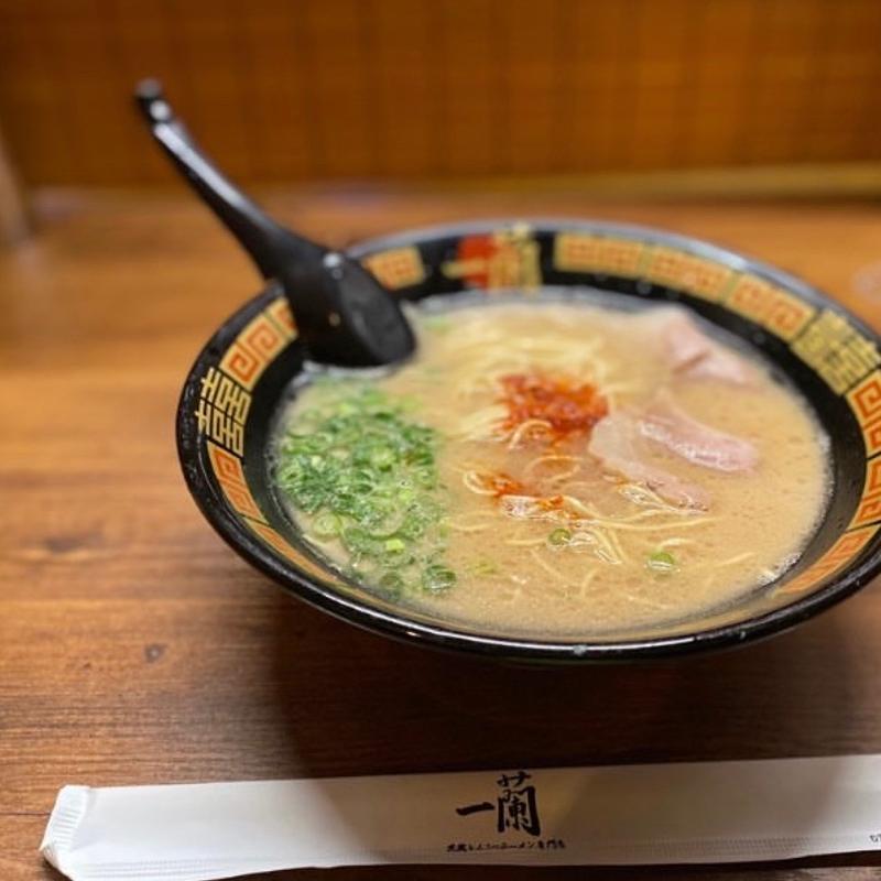 天然とんこつラーメン(一蘭 岡山下中野店)