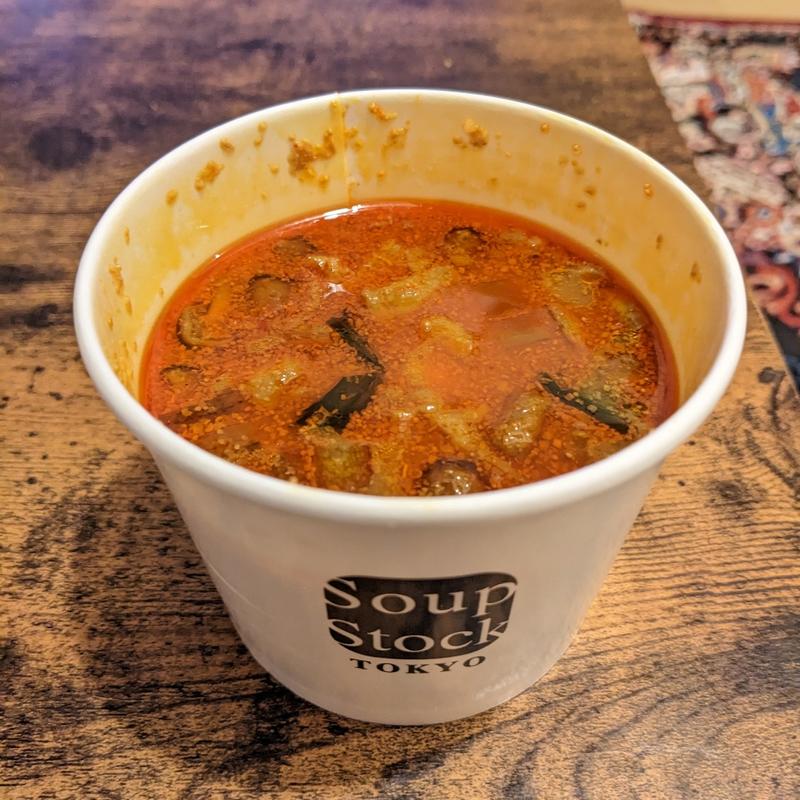 国産牛すじとなめこのチゲ(Soup Stock Tokyo コレド日本橋店)