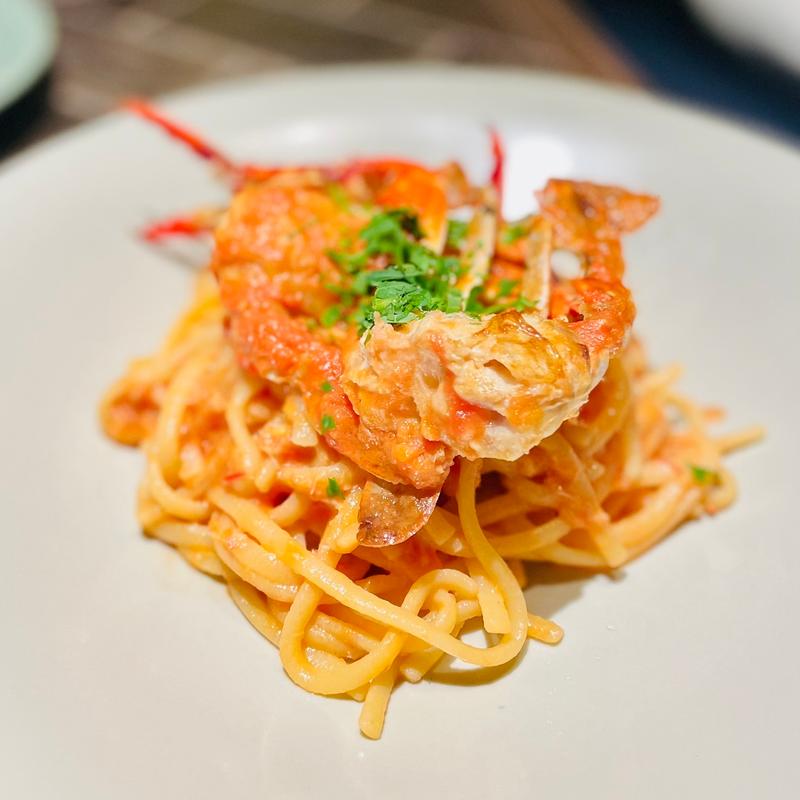 渡り蟹のクリームパスタ(tavern on S)