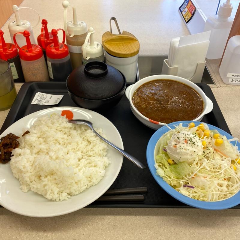 オリジナルカレー、生野菜セット(松屋 足立保塚店 )