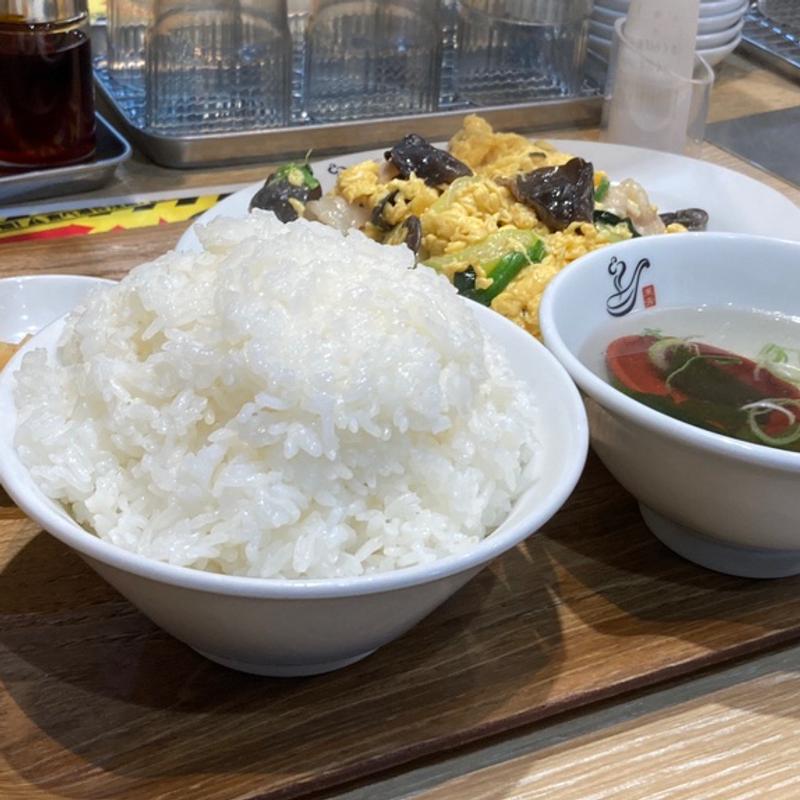 きくらげ玉子炒め定食 マシマシ盛り(れんげ食堂 Toshu 京王永山店)