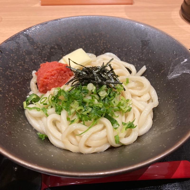 明太バター釜揚げうどん(山下本気うどん 横浜ポルタ店)