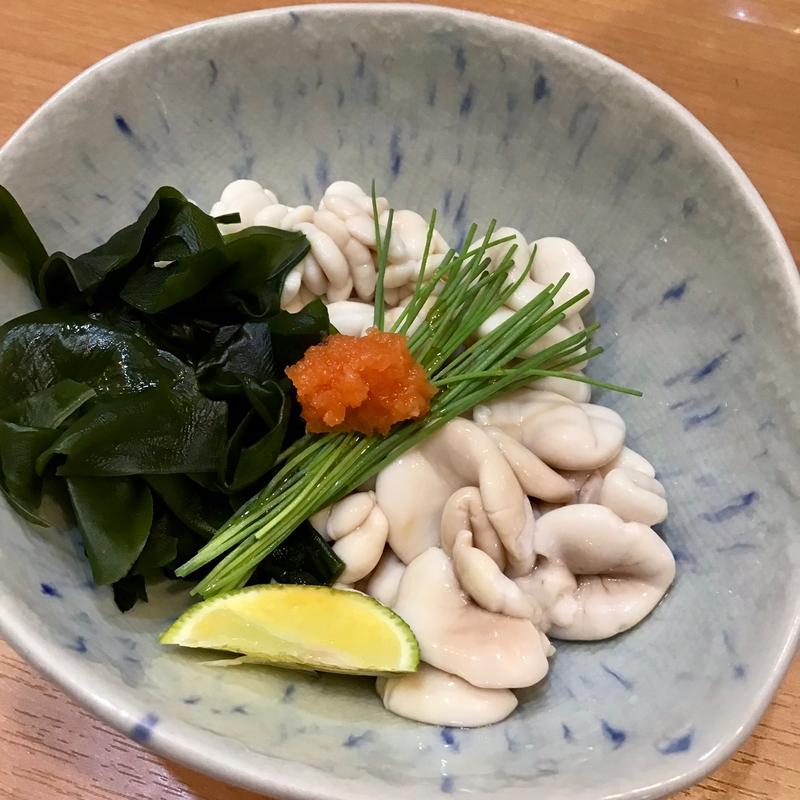 生タラ白子ポン酢(立ち飲み鮨 謹賀 駅前第3ビル)