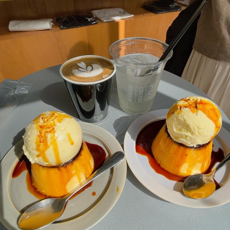 プリン(アイスクリームのせ)(FUKCOFFEE)