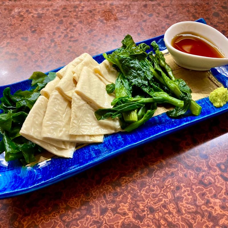 生ゆばの刺身(みかえりの郷　彩花の湯)