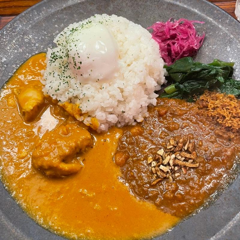 チキンカリー&キーマカリー(恋とスパイス 新宿中村屋 グランスタ東京)
