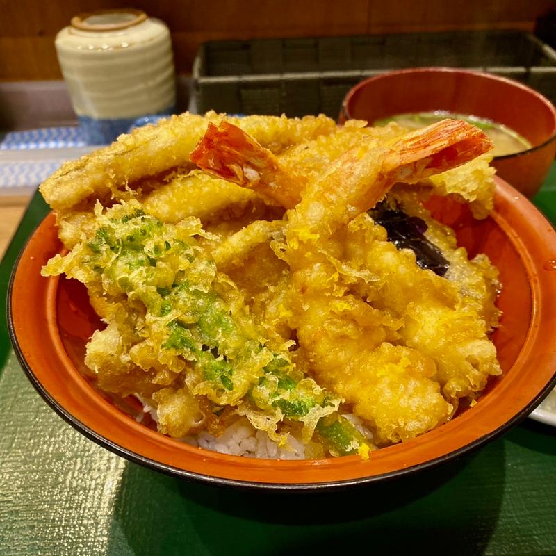 上天丼(てんぷら 玉おき)