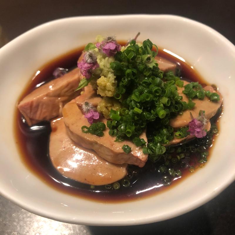 アカエイの肝刺し(魚貝三昧 げん屋)