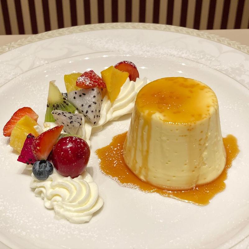 プリンアラモード(パンケーキ cafe VAVA 日本橋)