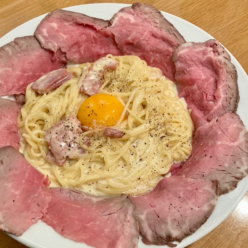 ローストビーフのカルボナーラ(Pelcola（ペルコラ ）大阪天王寺 MIO（ミオ）店)
