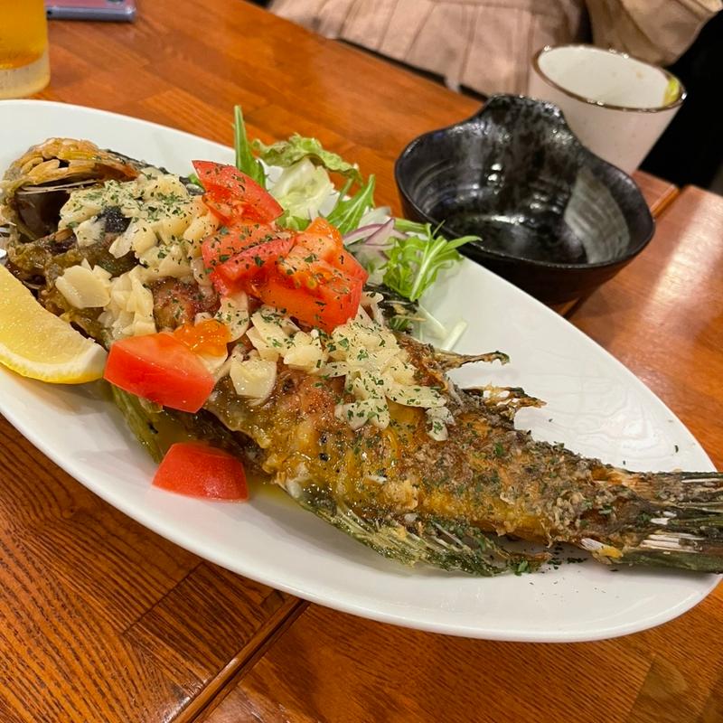 一本魚のバター焼き（イラブチャー）(わたんじ通堂町 )