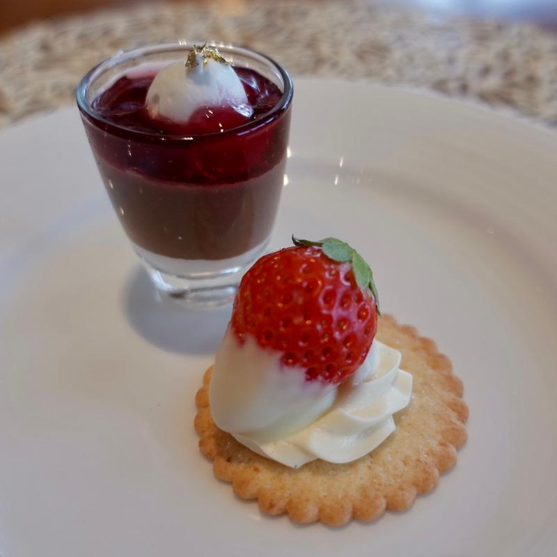 ショコラパンナコッタ赤ワインジュレ(クラブインターコンチネンタルラウンジ)