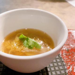金華ハム、帆立貝柱、白菜蒸しスープ（おまかせコース）(四川料理 さざき)