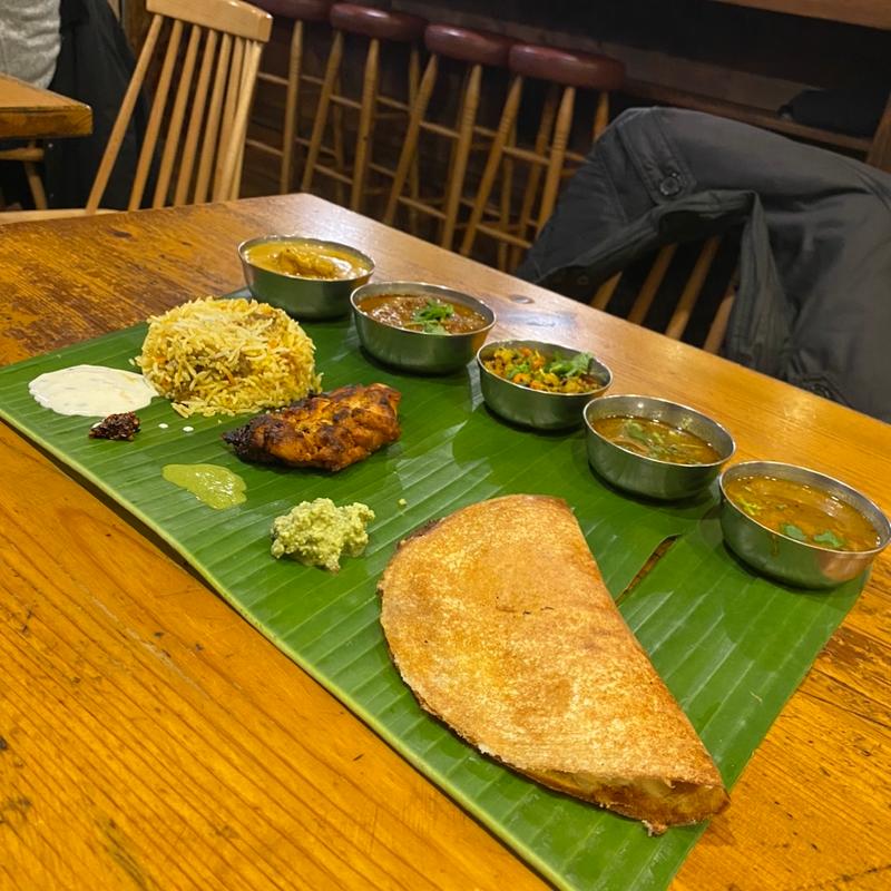 バナナリーフミールス(南インド食堂 Beans on Beans)