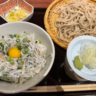 釜揚げしらす丼と蕎麦(ソバキチ ルミネ横浜店)