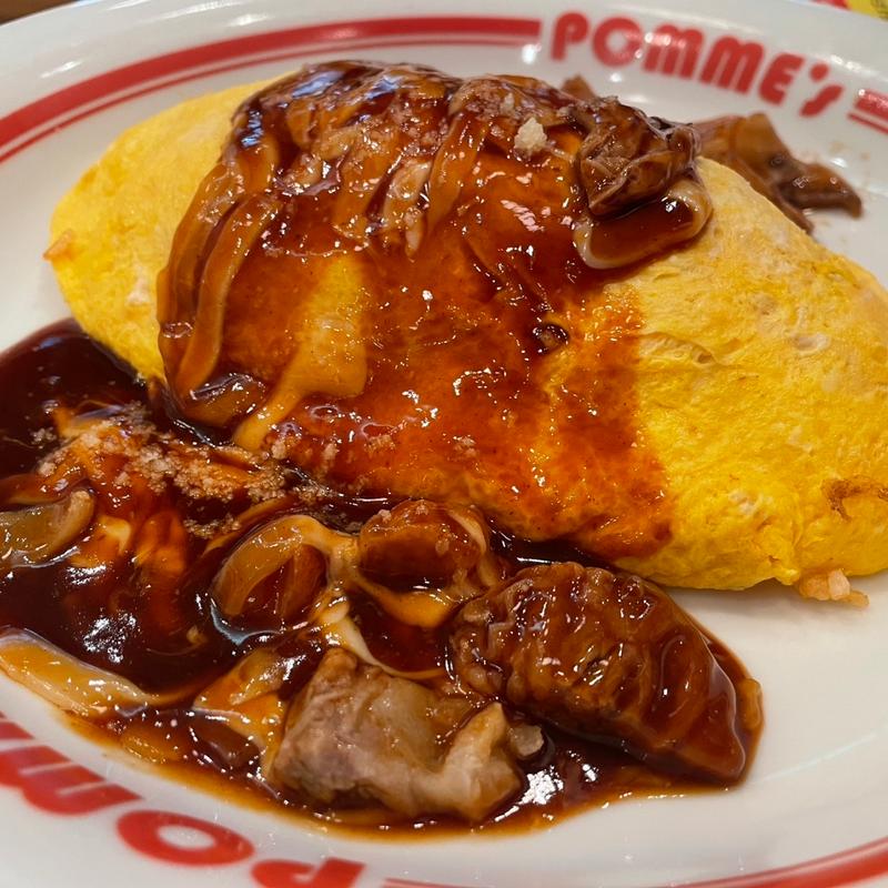 牛すじチーズデミグラスソースオムライス(ポムの樹 アクタ西宮店)