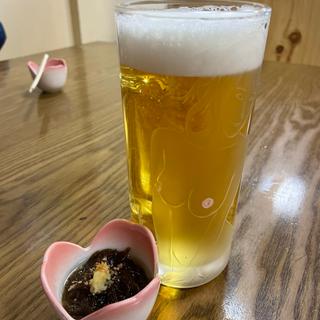 ビール＆お通し(串焼き 与兵)
