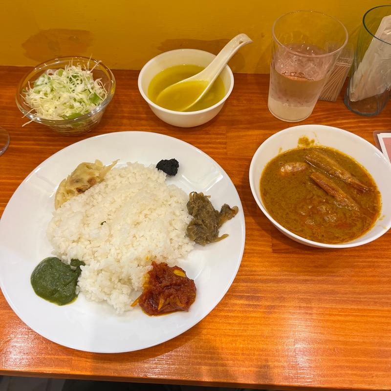 エビカレーセット(金曜日の日替わり)(バングラキッチン西千葉｜カレー)