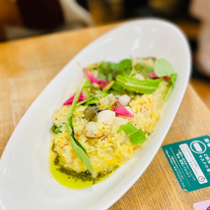 帆立と菜の花のバジルクリームリゾット(アフタヌーンティー・ティールーム 東武百貨店池袋店)