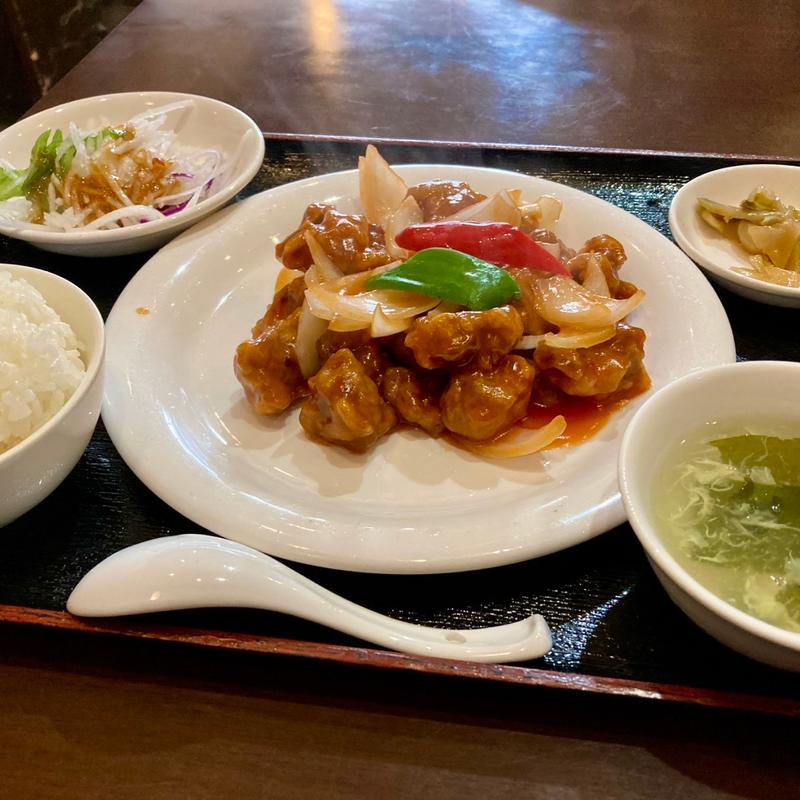 赤酢のさっぱり酢豚ランチセット(健康中華青蓮 さいたま新都心店)