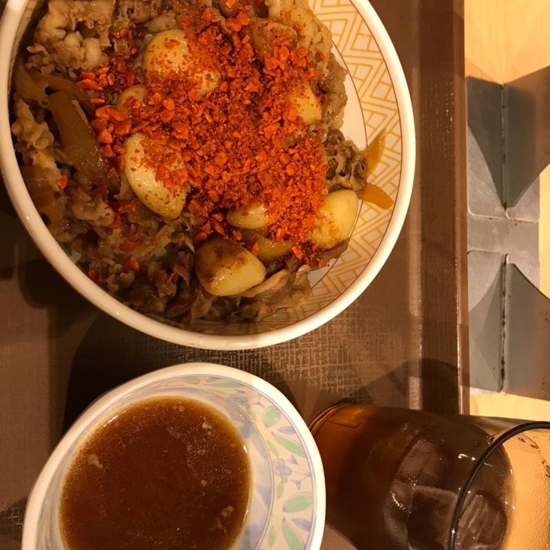にんにくファイヤー牛丼(すき家 259号田原店 )