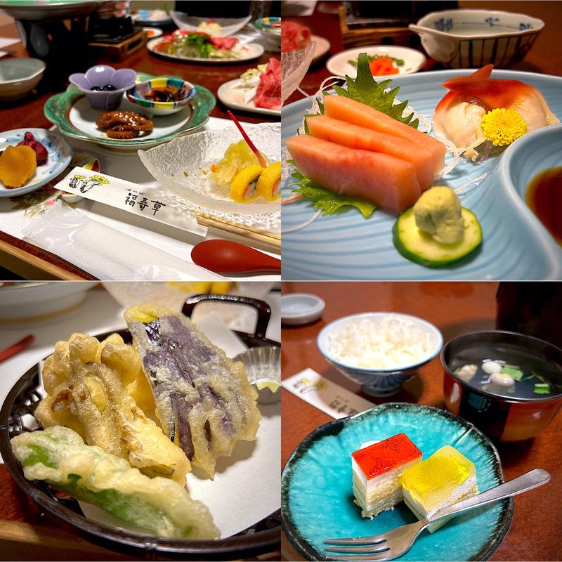 夕食(湯の宿 福寿草)