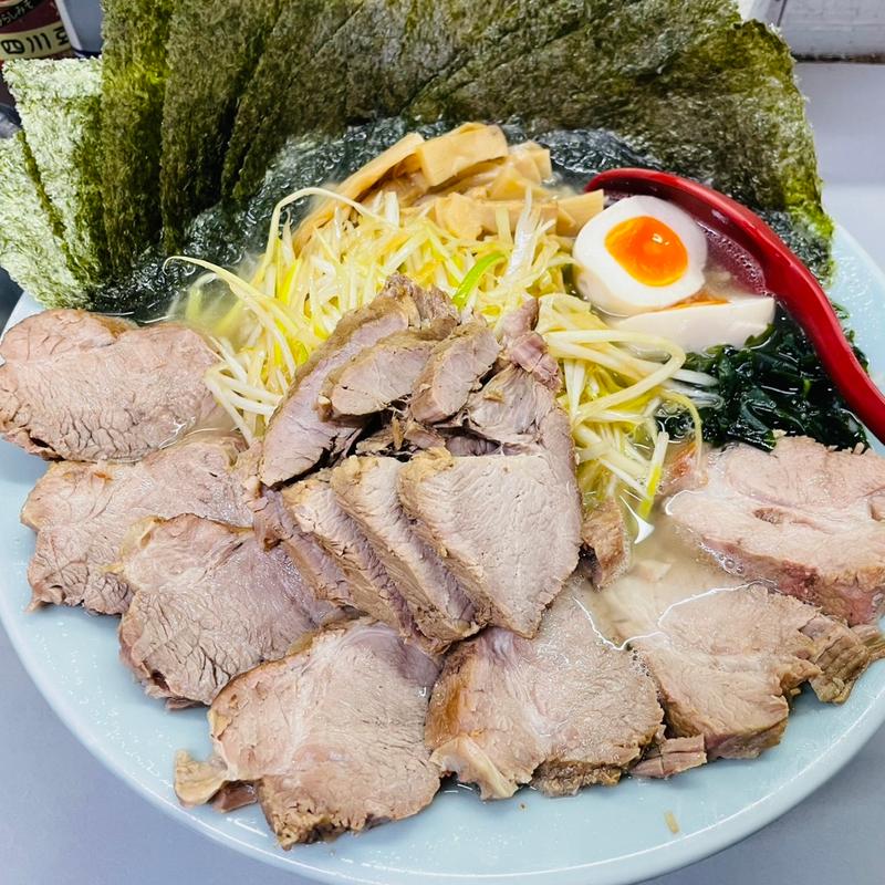 スーパー塩チャーシュー＋ネギ＋海苔＋中盛り(ラーメンショップ 122号騎西店)