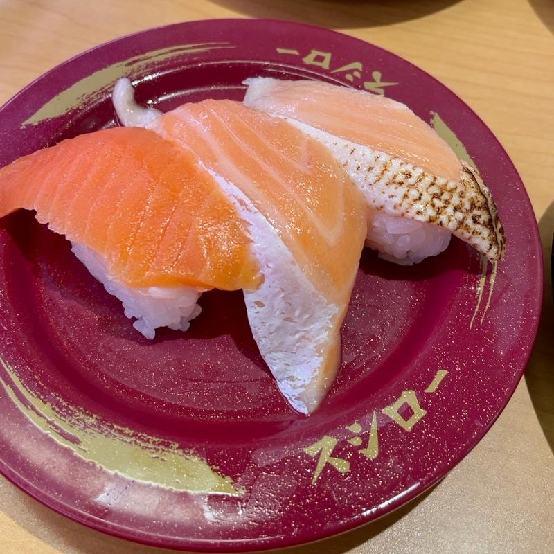 サーモン3貫盛り(スシロー 八千代高津店)