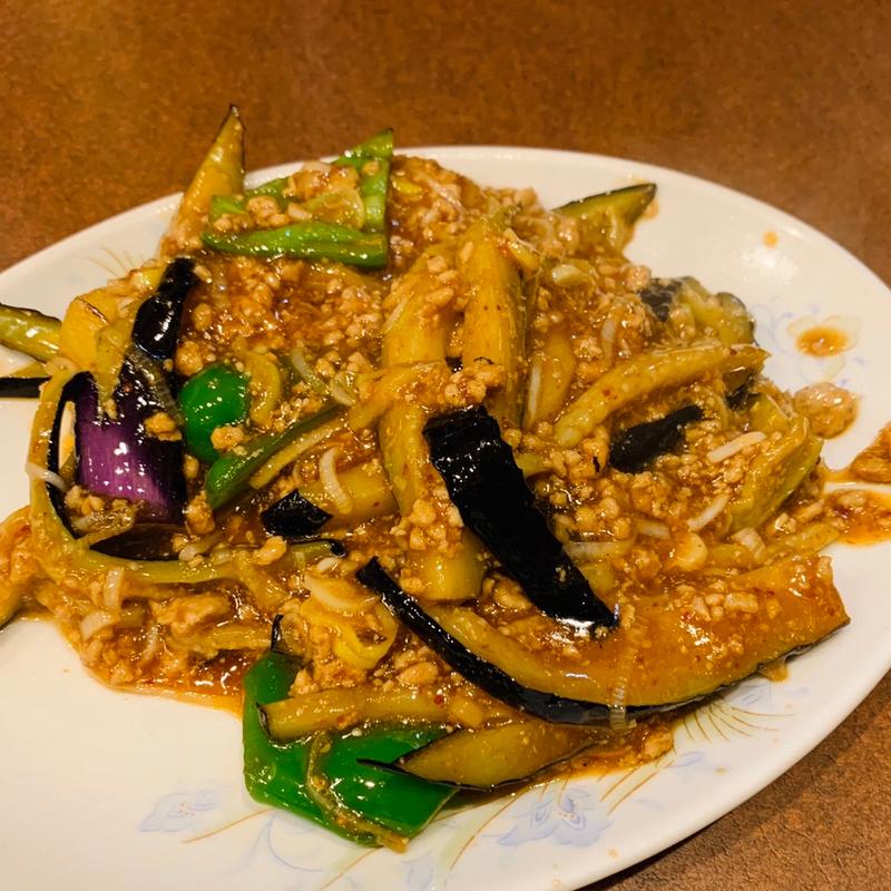 ナスの炒め煮(鶏舎 （チイシャ）)