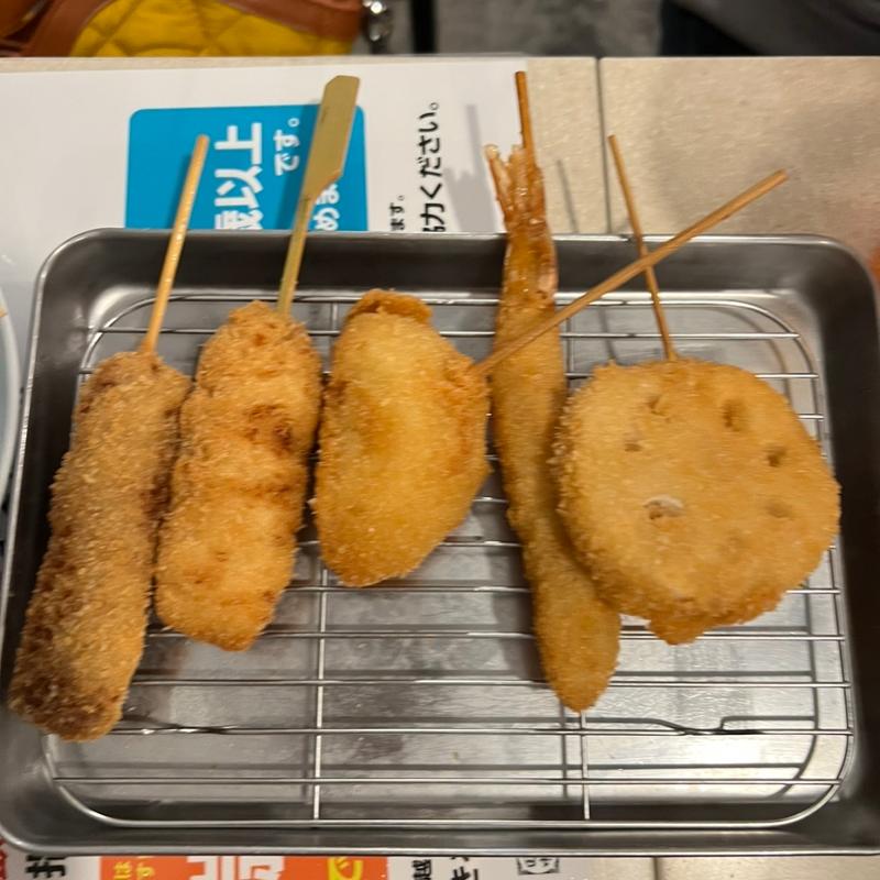 人気5種盛り(串カツ田中 草加店)