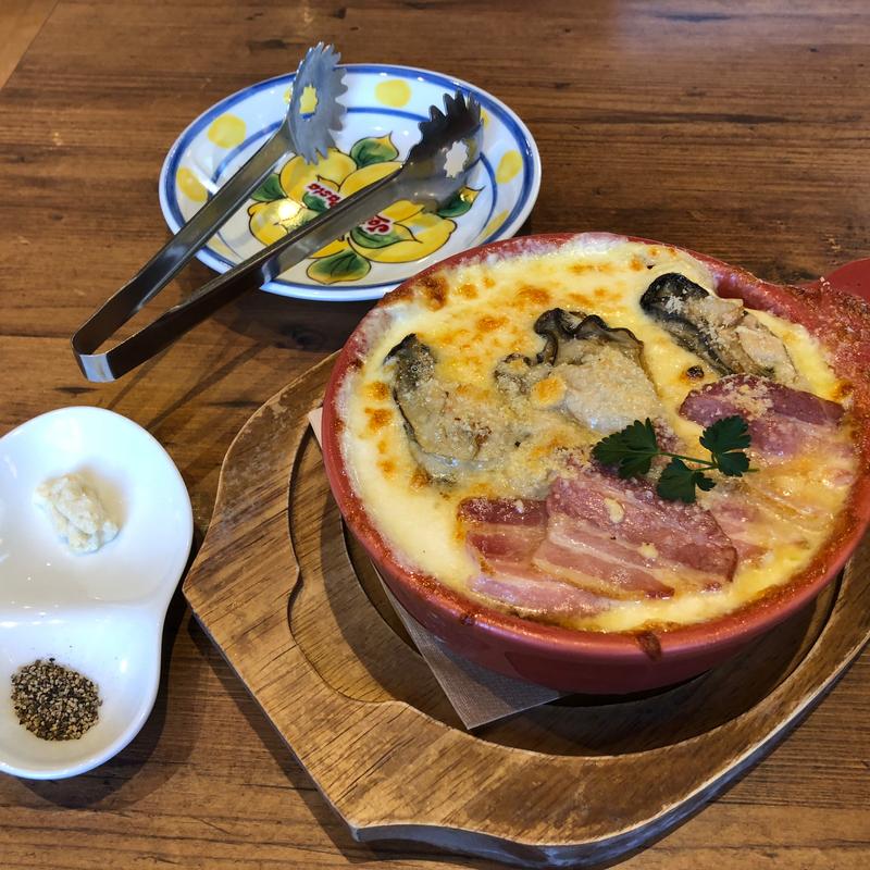 "窯焼きチーズパスタ" 播磨灘産 牡蠣とグリルベーコン(ジョリーパスタ 足立六町店)