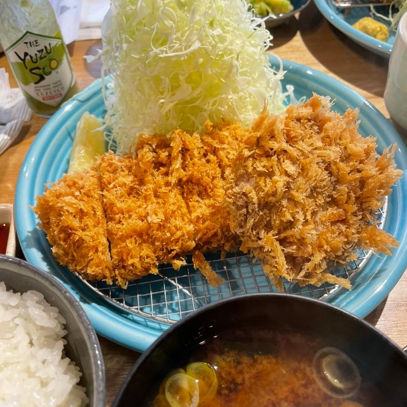 豚タンメンチカツとロース(米とひなた)