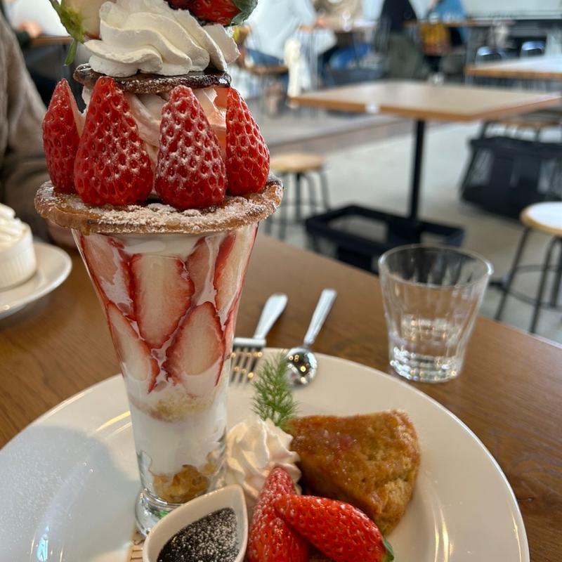 いちごのパフェ(Farm cafe Lian produced By ヨコタ農園)