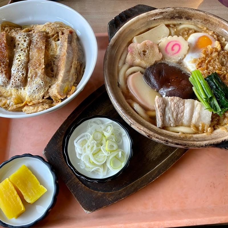 カツ丼＋なべ焼きうどん(大豊)