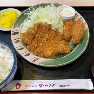 ロースかつ＆かきフライ定食(かつさと北村や 各務原店 )