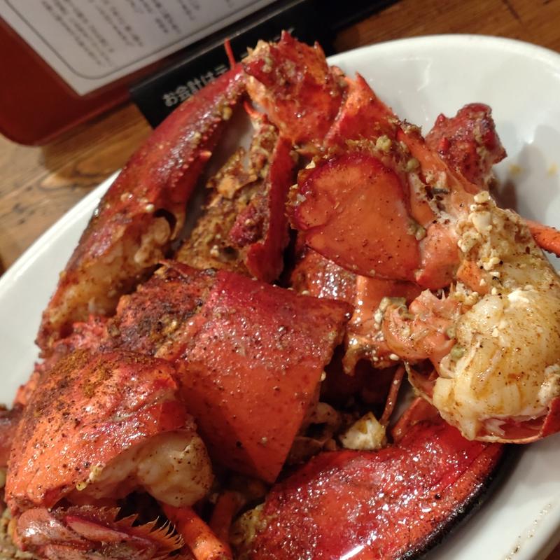 活オマール海老のスパイス焼き(渋ドラ)