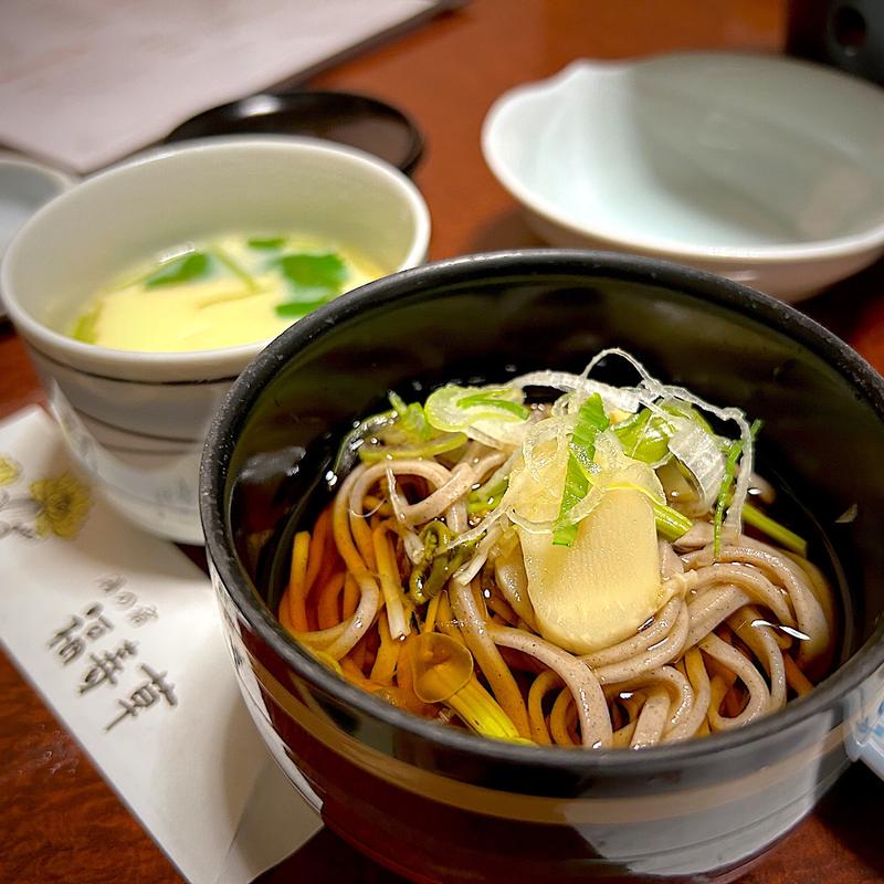 信州そばと茶碗蒸し(湯の宿 福寿草)