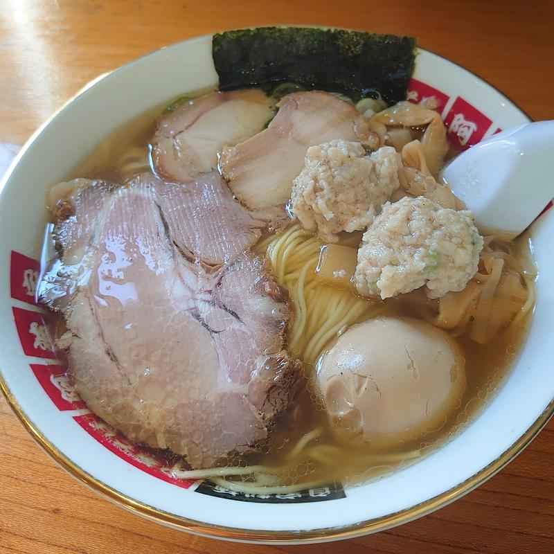 阿波家中華そば＋大盛り＋地鶏の煮玉子(中華そば 阿波家 野木店)