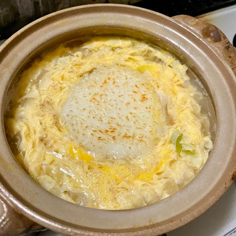 焼きおにぎりの卵雑炊(ベルクス 東墨田店)