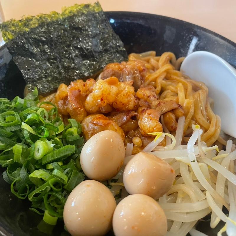 二倍ホル辛まぜそば(唐勝軒)